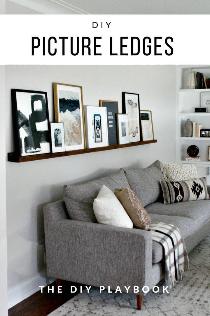 DIY Picture Ledge Over A Couch