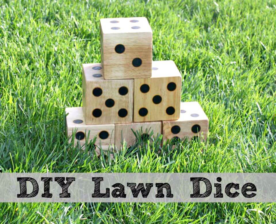 How to Make Make Wooden Yard Dice for Your Kids 