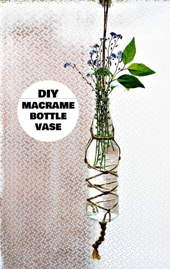 Make Your Own Macrame Bottle Vases