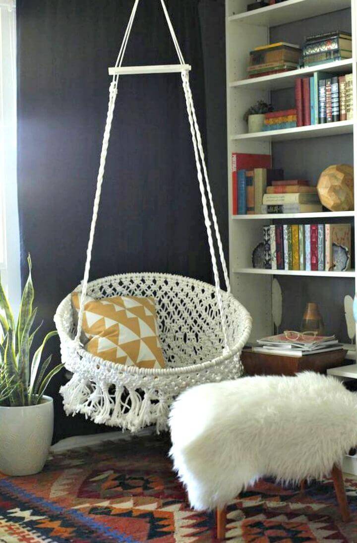 Adorable DIY Hanging Macrame Chair