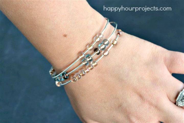 DIY Stacking Beaded Bangle Bracelet