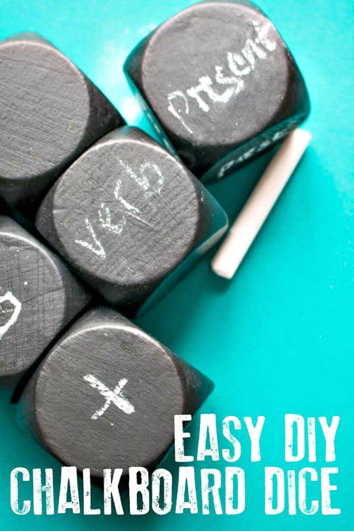 DIY Chalkboard Dice for Learning and Play