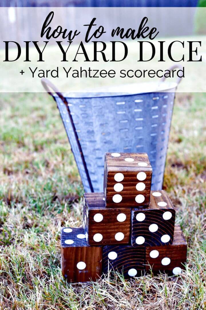 How to Make Wooden Yard Dice - DIY