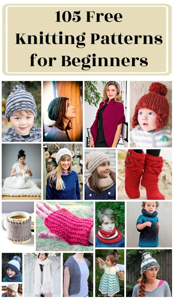 105 Easy Free Knitting Patterns for Beginners, knitting patterns ravelry, easy knitting patterns