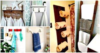 50 Easy DIY Towel Rack Ideas to Organize Your Bathroom Storage, DIY Towel Holder Ideas, DIY Towel Storage, DIY Bathroom Strogae Projects, DIY Home Decor Ideas, DIY Projects, DIY Crafts