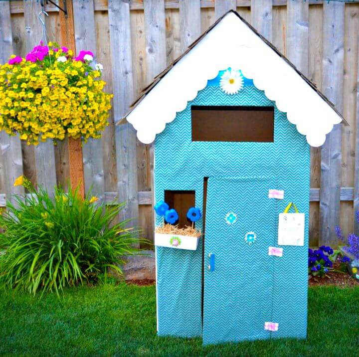 Quick DIY Cardboard Playhouse