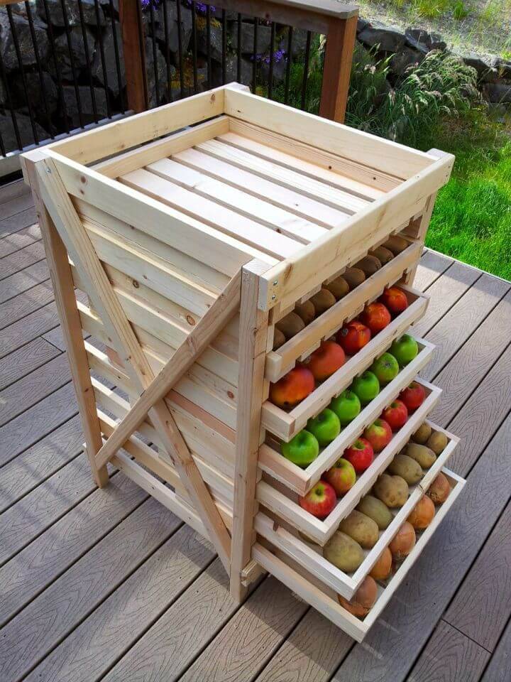 DIY Produce Food Storage Drying Rack