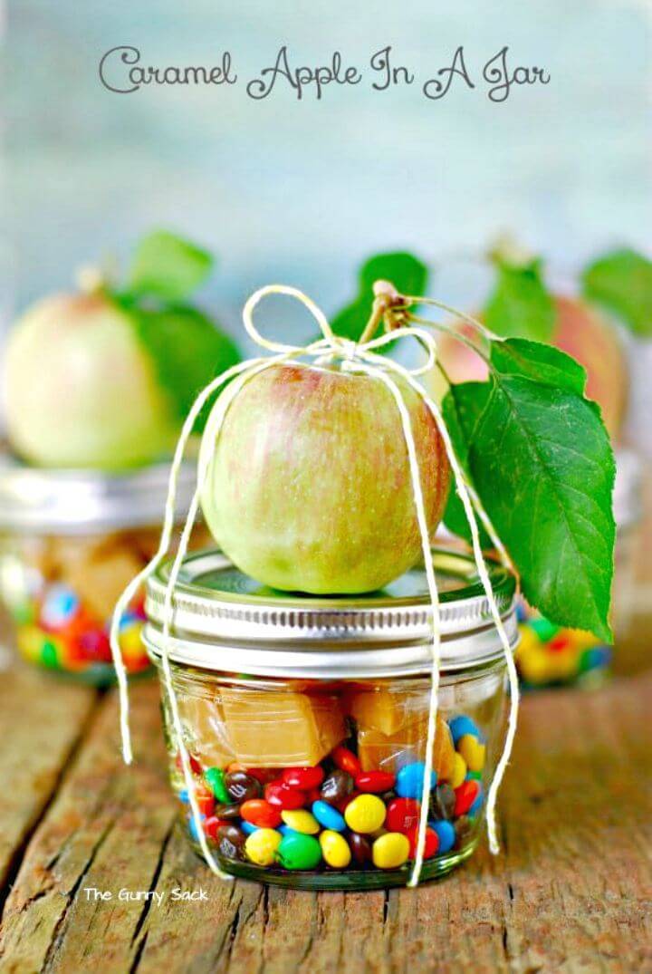 DIY Caramel Apple In A Jar