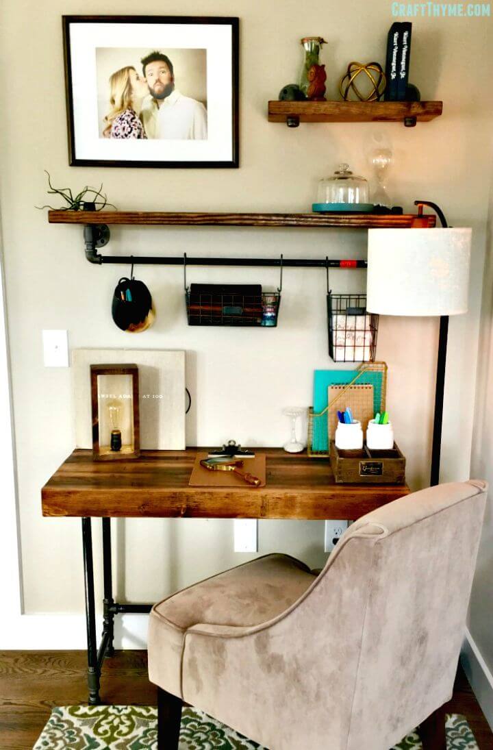 DIY Custom Industrial Wooden Desk