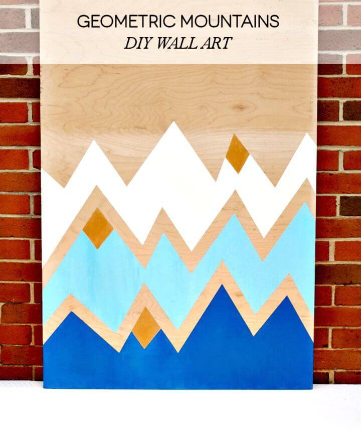 Stylish DIY Geometric Mountains Wall Art
