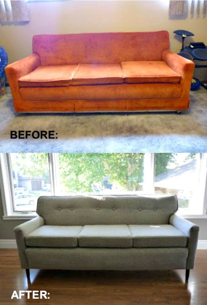 How to Re-upholster A Sofa - DIY