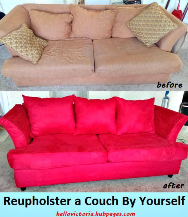How to DIY Reupholstering A Couch