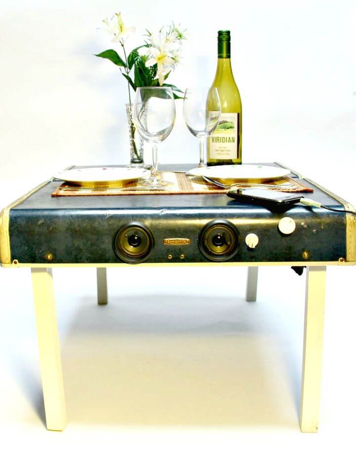 Suitcase Picnic Table and Speaker System