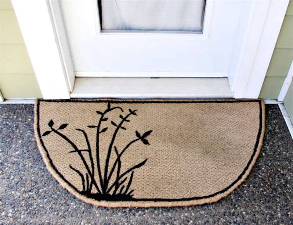 Homemade Carpet Scrap Door Mat