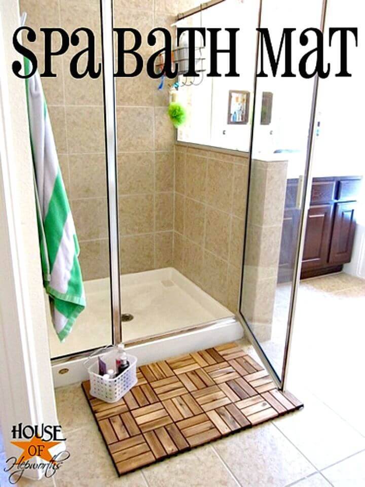 DIY Spa Bath Mat Using Ikea Outdoor Decking