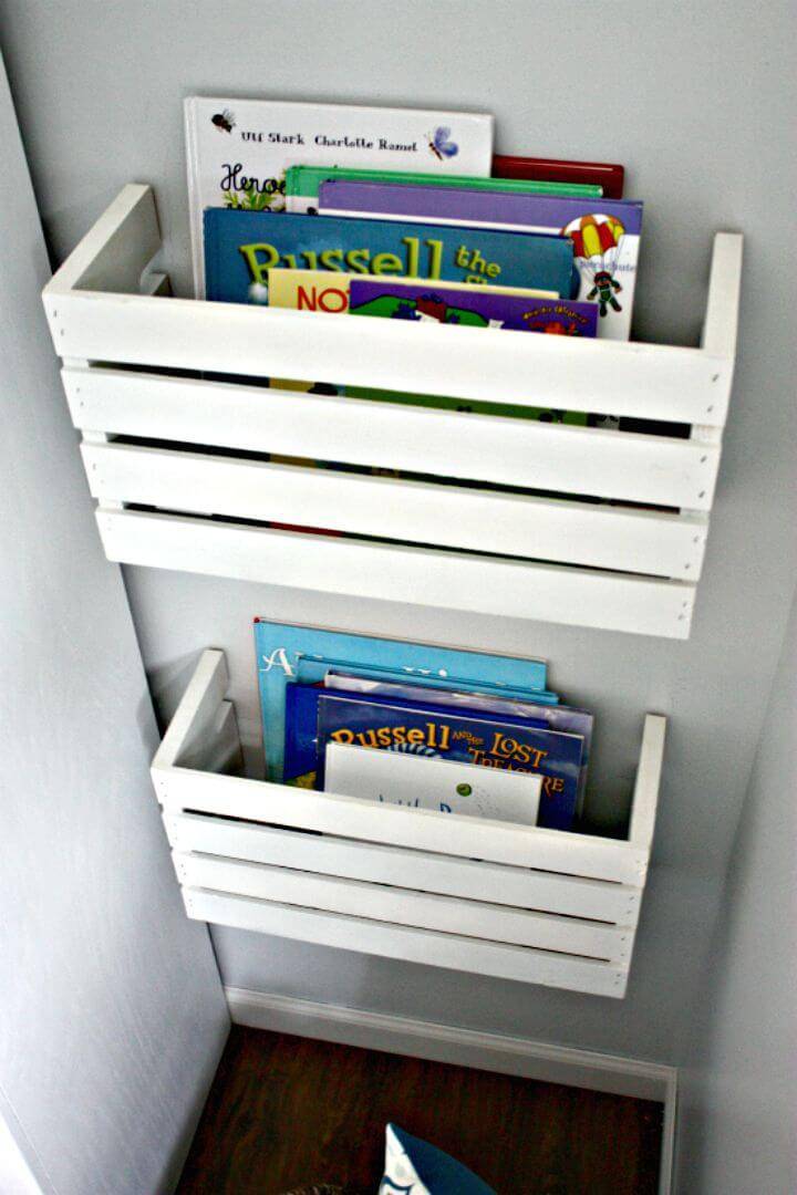 Easy To Make Crate Book Storage