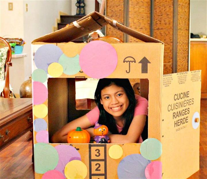 How To Make Cardboard Box Playhouse