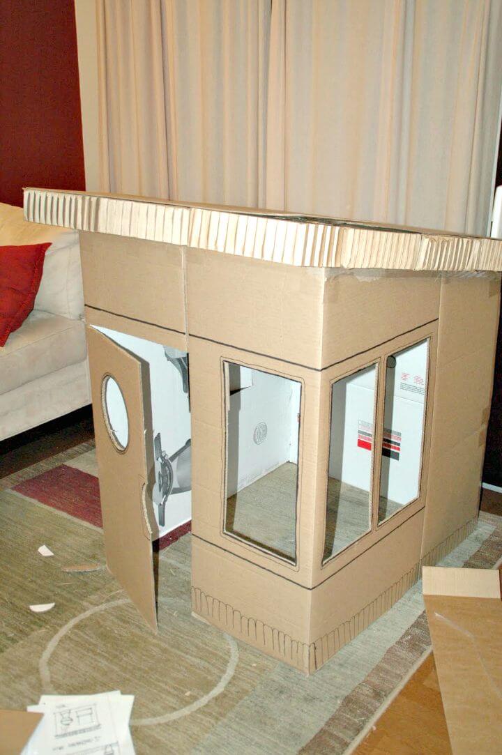 How To Make Cardboard Playhouse