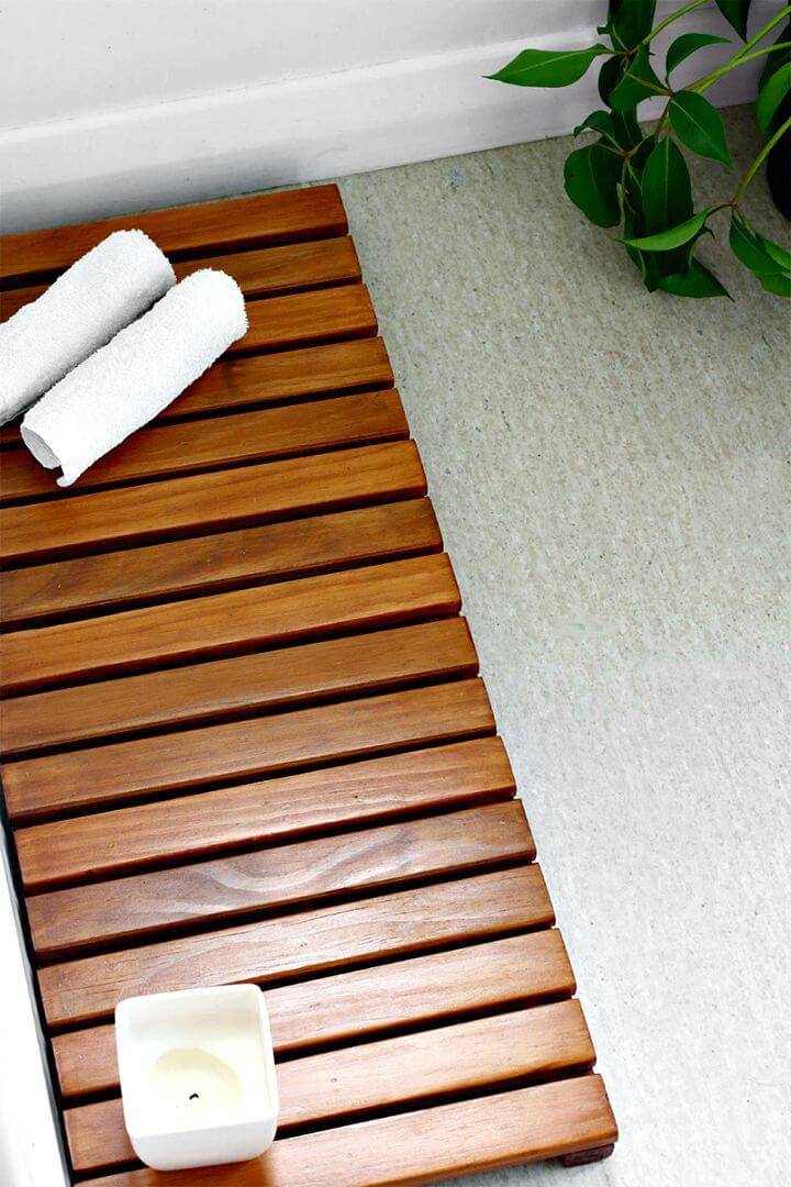 Easy DIY Wooden Bathmat