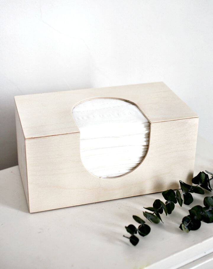 DIY Wooden Tissue Box Cover