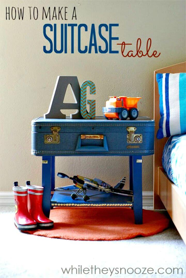 How to Turn a Suitcase Into Table