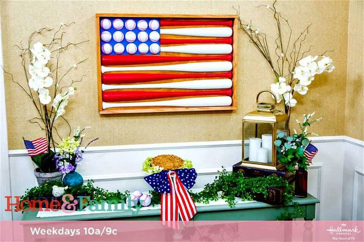 How to Make Baseball Flag Artwork - Home Decor Projects