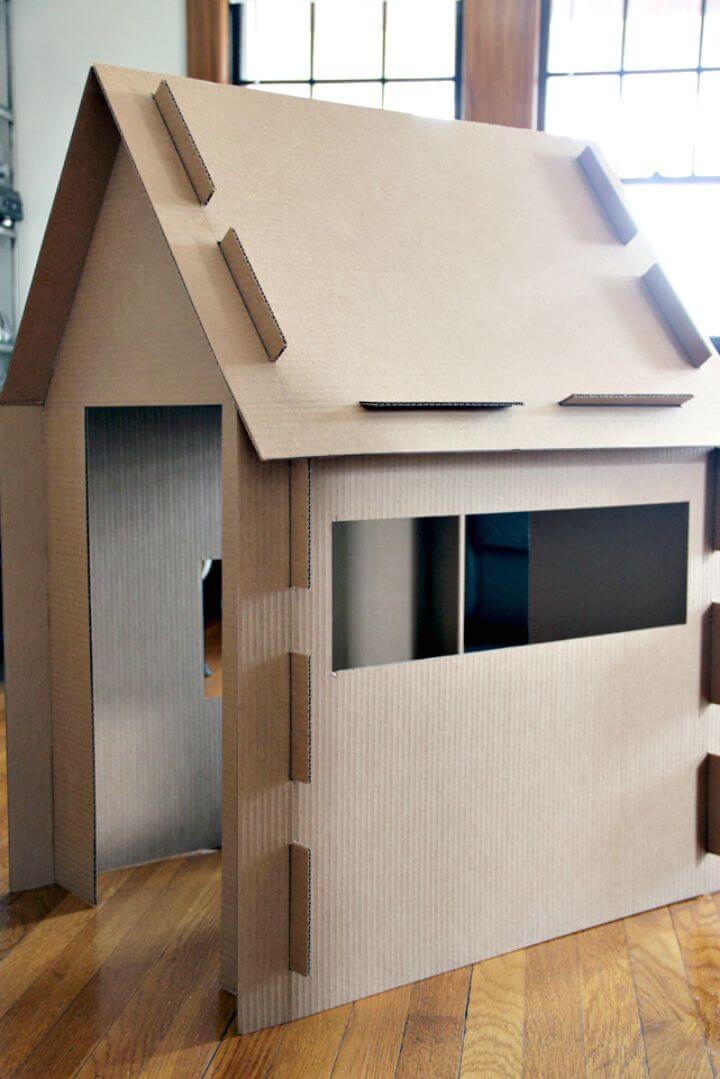 how to make a cardboard box house