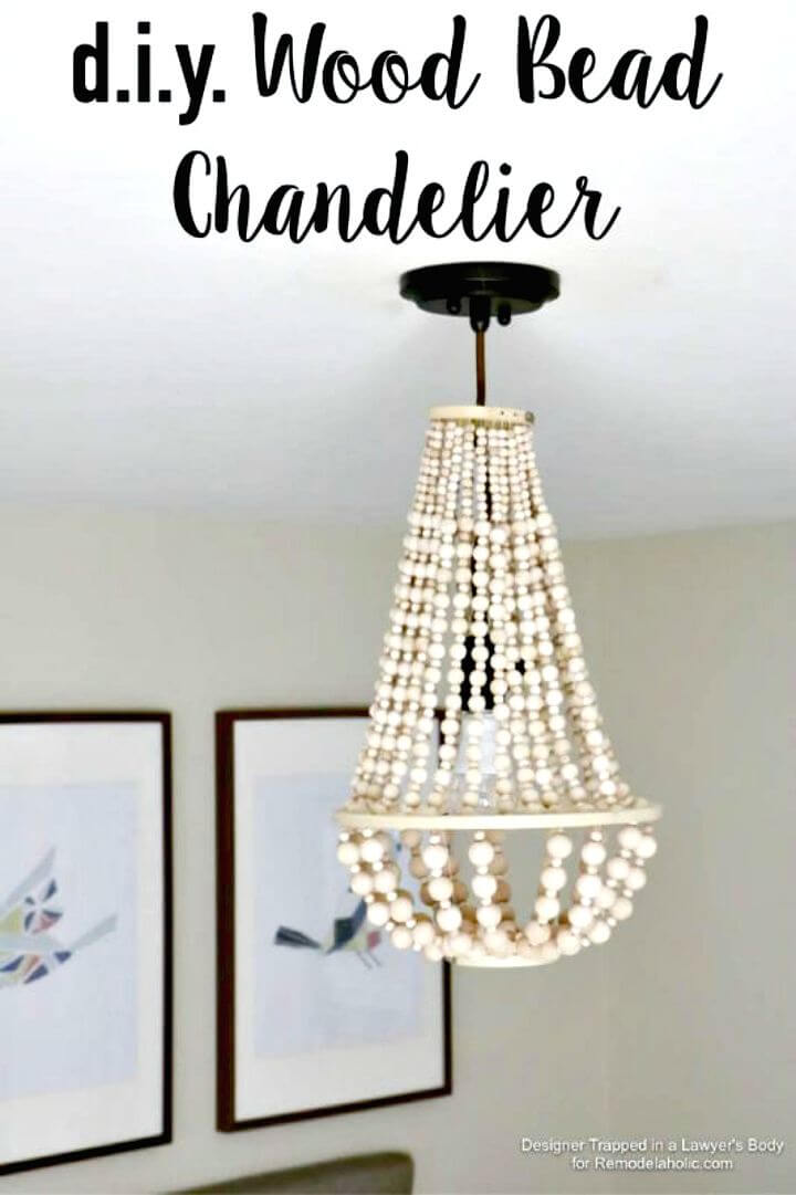 How to Make Wood Bead Chandelier