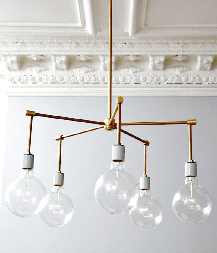 Awesome DIY Brass Chandelier - Indoor Lighting Ideas