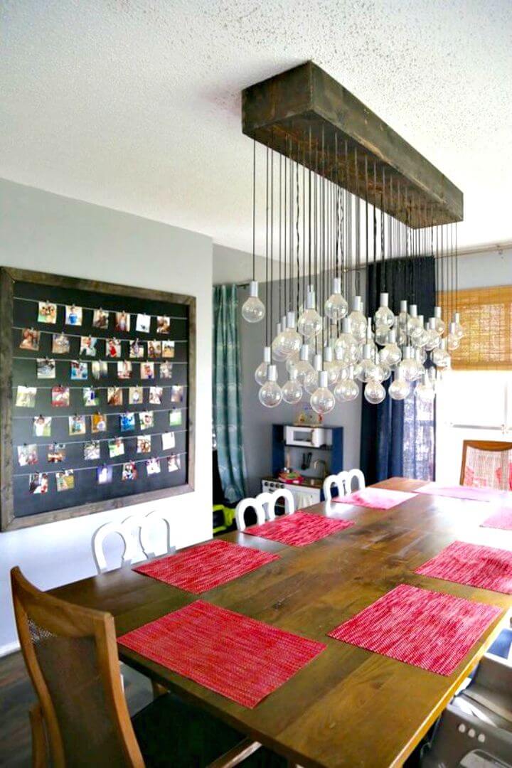 DIY Multi-bulb Dining Room Chandelier