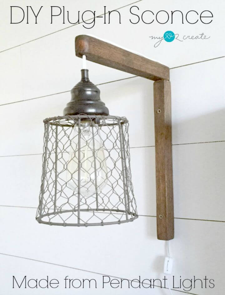 Make Plug-in Sconces from Pendant Lights - DIY Indoor Lighting Ideas