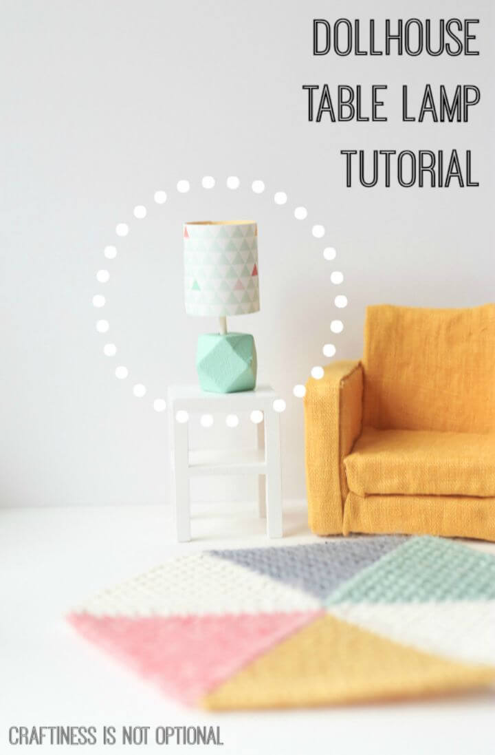 Cute DIY Dollhouse Table Lamp