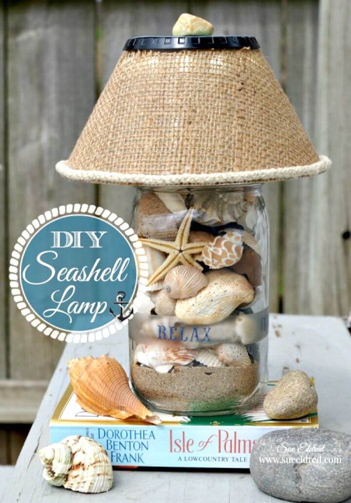 Make Your Own Seashell Lamp - DIY Indoor Lighting Ideas