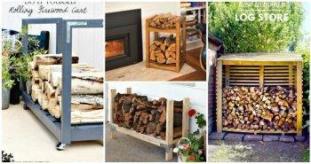 14 Best DIY Firewood Rack Ideas, DIY Firewood Storage Ideas, DIY Projects, DIY Craft Ideas, DIY Home Decor Projects