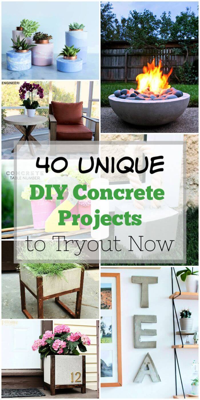 40 Unique DIY Concrete Projects to Tryout Now, DIY Crafts, DIY Projects, DIY Home Decor Ideas