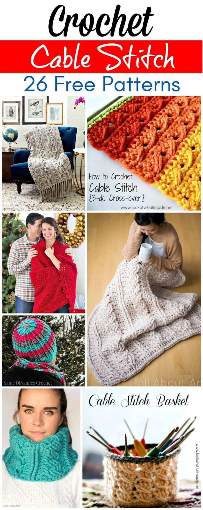 26 Free Crochet Cable Stitch Patterns, Crochet Stitches, Free Crochet Patterns, DIY Crafts