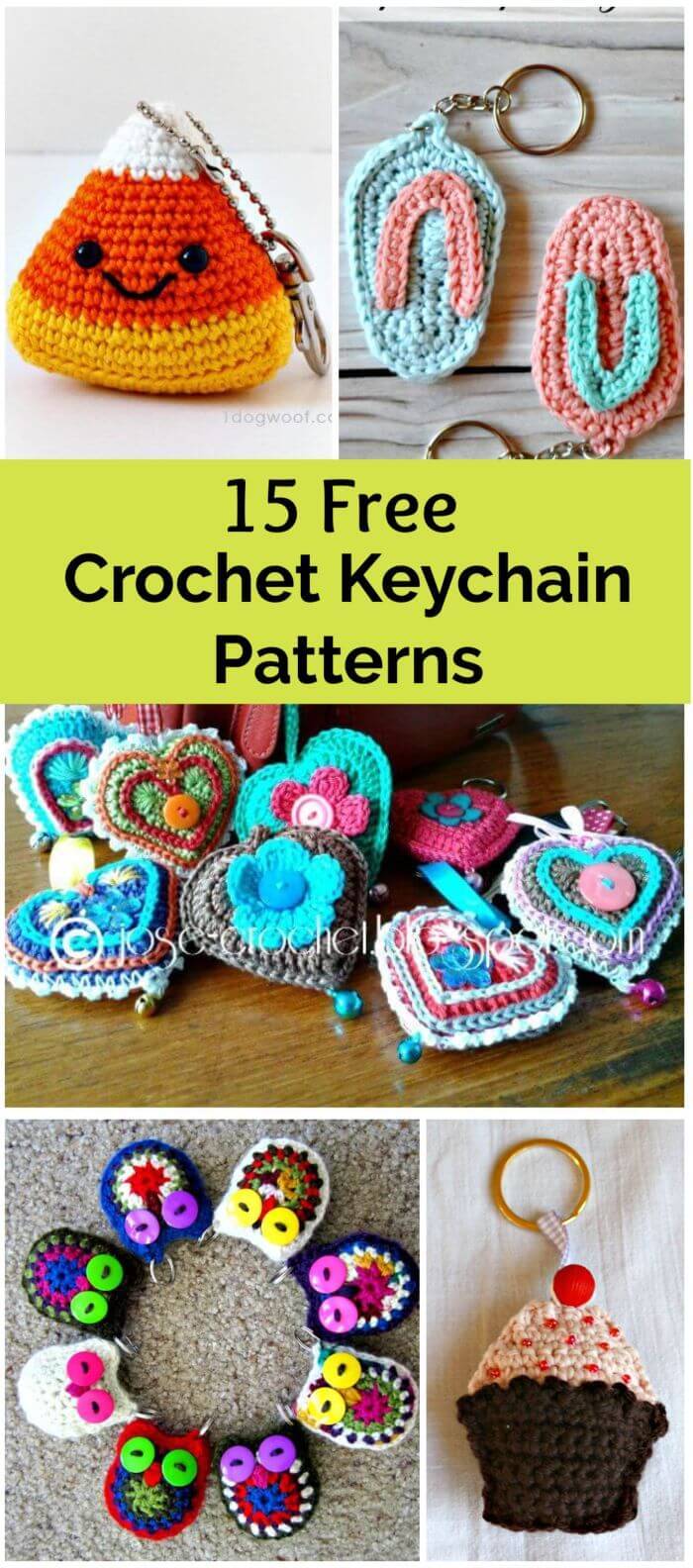 Crochet Keychain 15 Free Crochet Patterns ⋆ DIY Crafts