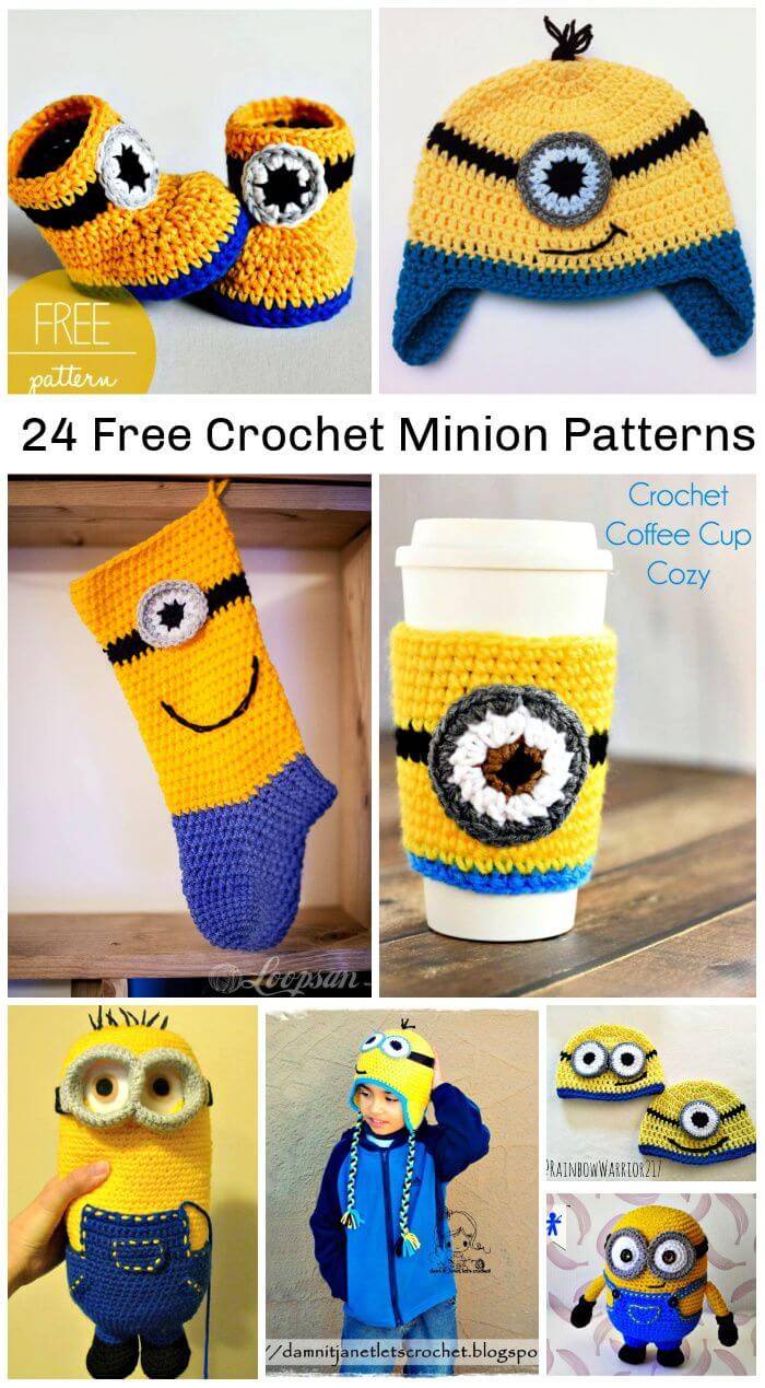 24 Free Crochet Minion Patterns, minion amigurumi, minion pattern printable