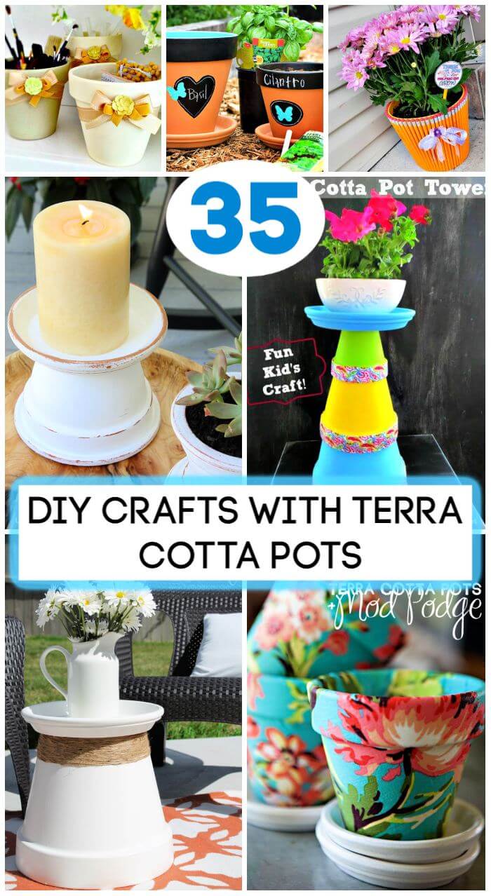 35 DIY Crafts With Terra Cotta Pots | Spring & Summer Decor ⋆ DIY Crafts