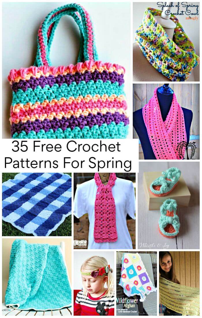 35 Free Crochet Patterns For Spring ⋆ DIY Crafts