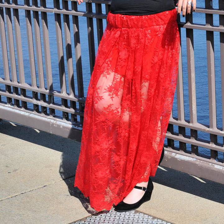 Homemade Lace Maxi Skirt for Spring