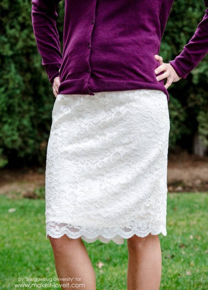 How to Make a Lace Pencil Skirt