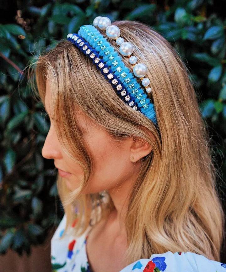 DIY Velour and Crystal Headband