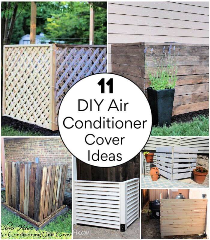 11 DIY Air Conditioner Cover Ideas, DIY Pallet AC Cover, diy air conditioner screen Plans, DIY Projects, DIY Crafts