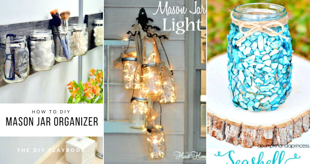 Mason Jar Crafts: 100 Easy DIY Mason Jar Ideas