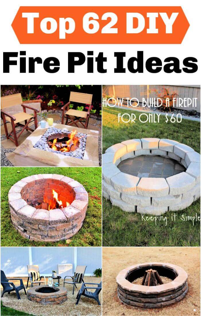 62 Fire Pit Ideas To Diy, Diy Fire Pit Area Ideas
