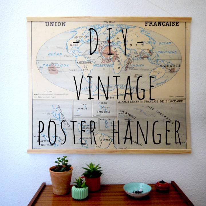 Build a Retro Poster Hanger With Wood Rods