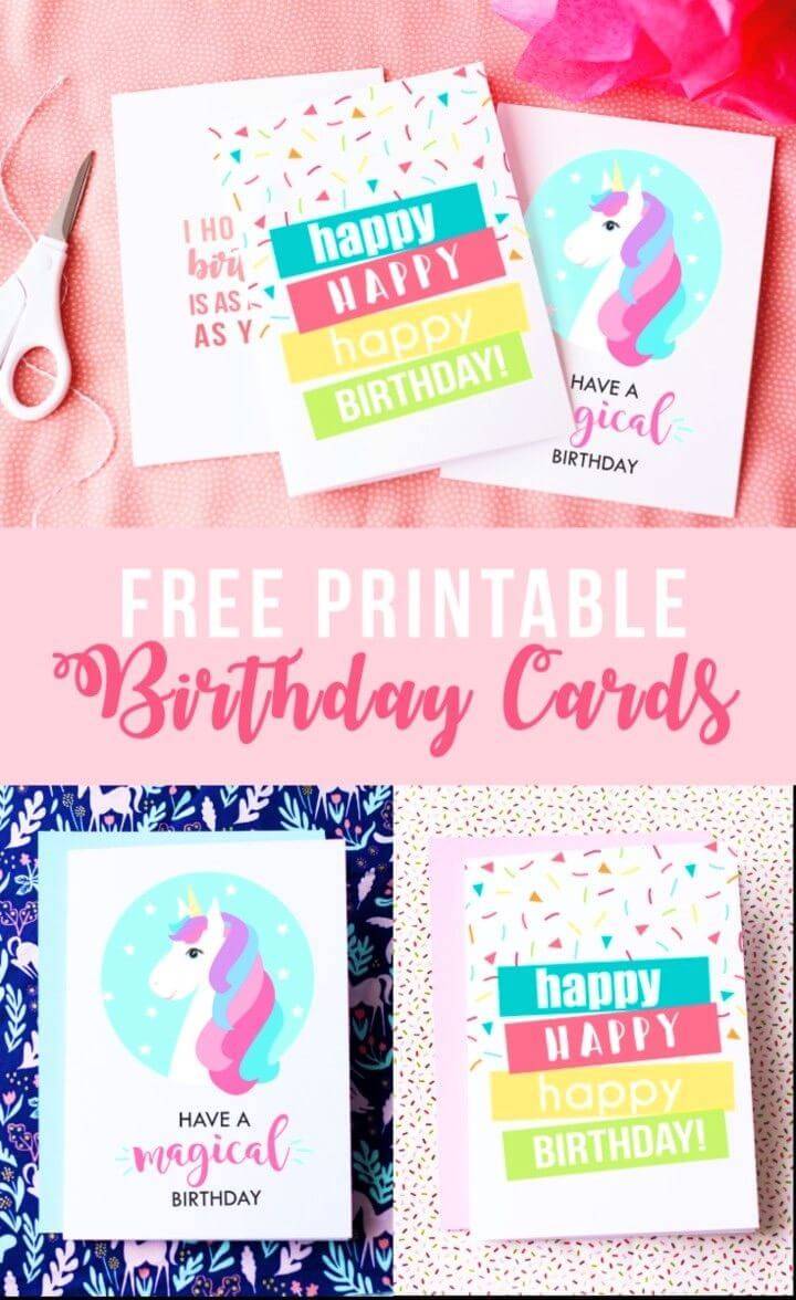 Create Free Printable Birthday Cards, Handmade Birthday Card