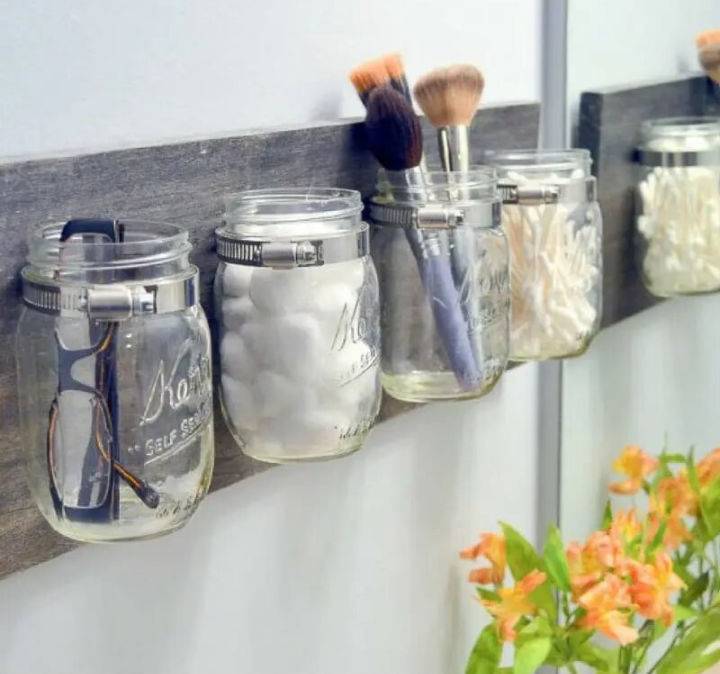 Create Your Own Mason Jar Wall Organizer