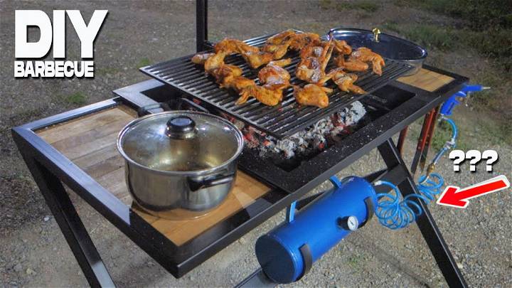 DIY Barbecue Grill With Car Jack